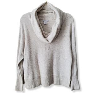 Women Shrinking Violet Boxy Cowl Sweater S Scandi Cozy Cabin Neutral Minimalist